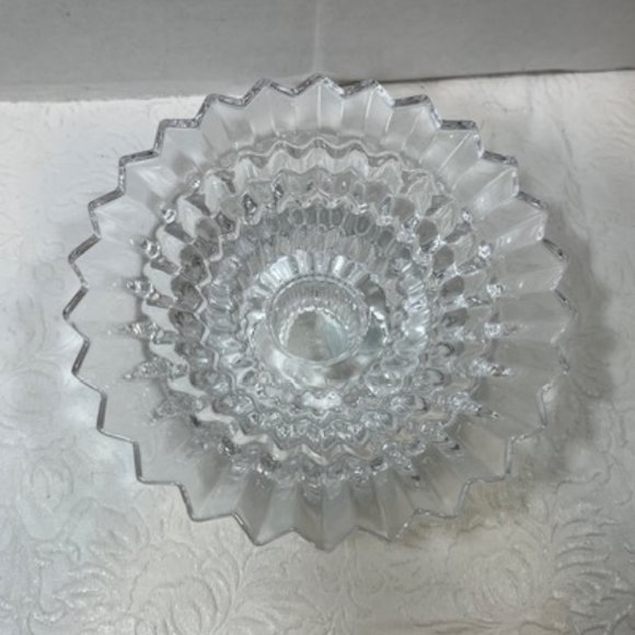 PartyLite Glass Cut Radiance Candle Holder Fits 1"-3" Round Candles 5"x2.25" - Picture 10 of 11